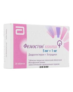 Dydrogesterone, Estradiol - Femoston Conti tablets coated.pl.ob. 28 pcs. texas Pharmacy Online - texas.buy-pharm.com
