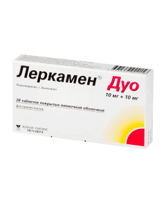 lercanidipine, ena apryl - Lerkamen Duo tablets coated.ob. 10 + 10 mg 28 pcs. texas Pharmacy Online - texas.buy-pharm.com