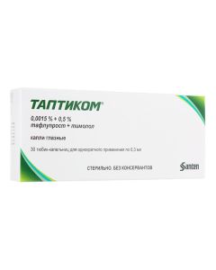 Tafluprost, Timolol - Taptic eye drops 0.0015% + 0.5% 0.3 ml 30 ml texas Pharmacy Online - texas.buy-pharm.com