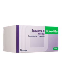 Telmysartan, Hydrohlorotyazyd - Telmista H 80 mg + 12.5 mg tablets 84 pcs. texas Pharmacy Online - texas.buy-pharm.com