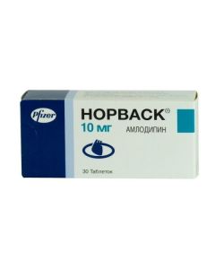 amlodipine - Norvask tablets 10 mg, 30 pcs. texas Pharmacy Online - texas.buy-pharm.com