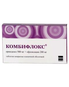 ornidazole, Ofloxacin - Combiflox tablets 500 + 200 mg, 20 pcs. texas Pharmacy Online - texas.buy-pharm.com