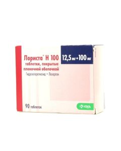 Hydrohlorotyazyd, Losartan - Lorista N tablets 100 mg + 12.5 mg 90 pcs. texas Pharmacy Online - texas.buy-pharm.com