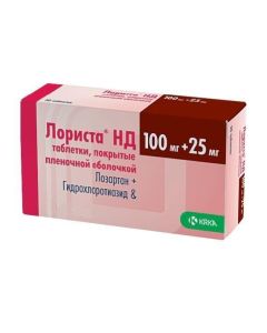 Hydrohlorotyazyd, Losartan - Lorista ND tablets 100 mg + 25 mg, 60 pcs. texas Pharmacy Online - texas.buy-pharm.com