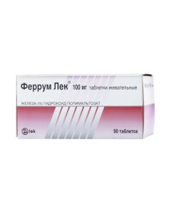 Iron III Hydroxide Polymaltosate - Ferrum Lek chewable tablets 100 mg 90 pcs. texas Pharmacy Online - texas.buy-pharm.com
