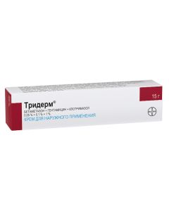 Clotrimazole Betamethasone, Gentamicin, clotrimazole - Triderm ointment, 15 g texas Pharmacy Online - texas.buy-pharm.com