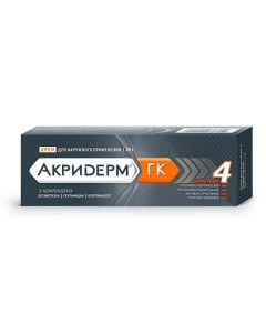 Betamethasone, Gentamicin, clotrimazole - Acriderm GK cream 0.064%, 30 g texas Pharmacy Online - texas.buy-pharm.com