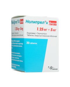 indapamide, Perindopril - Noliprel A forte tablets 5 + 1.25 mg 30 pcs. texas Pharmacy Online - texas.buy-pharm.com