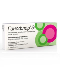 Lactobacilli atsydofyln e liofilizat, estriol - Gynoflor E vaginal tablets 6 pcs. texas Pharmacy Online - texas.buy-pharm.com