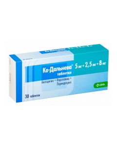 amlodipine, indapamide, Perindopril - Ko-Dalnev tablets 5 + 2.5 + 8 mg 30 pcs. pack texas Pharmacy Online - texas.buy-pharm.com
