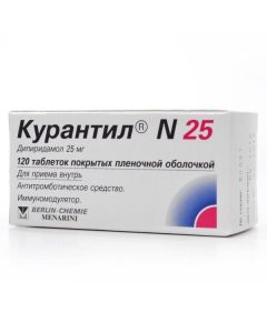 dipyridamole - Curantil N25 tablets 25 mg, 120 pcs. texas Pharmacy Online - texas.buy-pharm.com