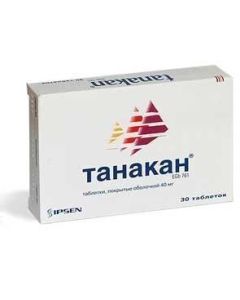Ginkgo dvulopastnoho lystev ekstrakt - Tanakan tablets 40 mg, 30 pcs. texas Pharmacy Online - texas.buy-pharm.com