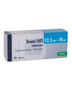 Hydrohlorotyazyd, Enalapril - Enap-NL tablets 12.5 mg + 10 mg 60 pcs. texas Pharmacy Online - texas.buy-pharm.com