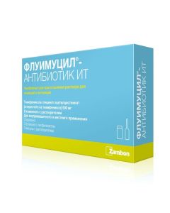 Fluimucil - Fluimucil-antibiotic ITliophilisate d / r for injection and inhalation 500 mg vials 3 pcs. texas Pharmacy Online - texas.buy-pharm.com