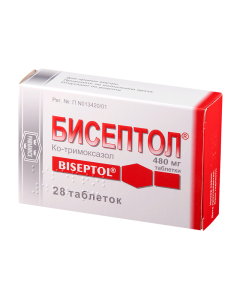 Co-trimoxazole Sulfamethoxazole, Trimetoprim - Biseptol tablets 480 mg, 28 pcs. texas Pharmacy Online - texas.buy-pharm.com