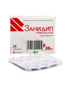 Lerkanydypyn - Zanidip-Recordati tablets 20 mg, 28 pcs. texas Pharmacy Online - texas.buy-pharm.com