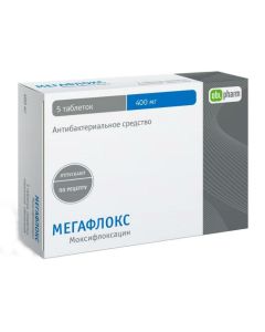 Moxifloxacin - Megaflox tablets coated.pl.ob. 400 mg 5 pcs. texas Pharmacy Online - texas.buy-pharm.com