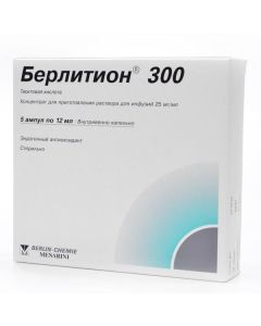 thioctic acid - Berlition 300 ampoules 300 mg, 12 ml, 5 pcs. texas Pharmacy Online - texas.buy-pharm.com