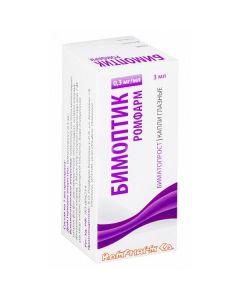 bimatoprost - Bimoptik Romfarm eye drops 0.3 mg / ml bottle of 3 ml texas Pharmacy Online - texas.buy-pharm.com