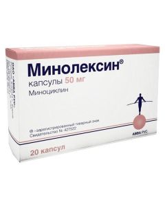 Minocycline - Minolexin capsules 50 mg, 20 pcs. texas Pharmacy Online - texas.buy-pharm.com