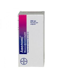 Moxifloxacin - Avelox infusion solution 1.6 mg / ml 250 ml 4 pcs. texas Pharmacy Online - texas.buy-pharm.com