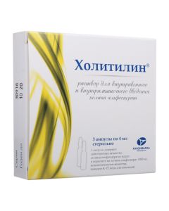 Choline alfostserat - Cholitilin solution for iv. and w / mouse. enter 250 mg / ml 4 ml ampoules 3 pcs. texas Pharmacy Online - texas.buy-pharm.com