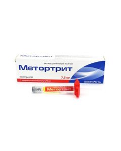 Methotrexate - Metortrit solution for injection 10 mg / ml 0.75 ml syringe with a needle for p / derm. enter pack texas Pharmacy Online - texas.buy-pharm.com