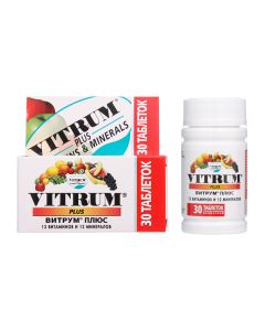 Polyvytamyn , Myneral - Vitrum Plus tabletand 30 pcs. texas Pharmacy Online - texas.buy-pharm.com