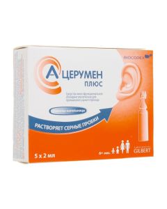 TEM-kokoylhydrolyzyrovann y collagen, Cocobetaine, PEG 120-methylglucososodiolate - A-Tserumen Plus ear drops 2ml dropper bottles 5 pcs. texas Pharmacy Online - texas.buy-pharm.com
