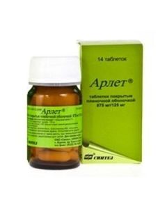 Amoxicillin, clav ulanic acid - Arlet tablets 1 g, 14 pcs. texas Pharmacy Online - texas.buy-pharm.com