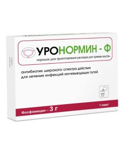 fosfomycin - Uronormin-F powder for preparations. r-ra for oral administration 3 g sachets 8 g 1 pc. texas Pharmacy Online - texas.buy-pharm.com