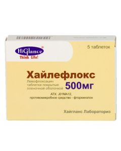 Levofloxacin - Highleflox tablets 500 mg, 5 pcs. texas Pharmacy Online - texas.buy-pharm.com