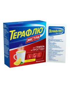 Paracetamol, Phenylephrine, Phenyramine - TeraFlu Extra lemon sachets 10 pcs texas Pharmacy Online - texas.buy-pharm.com