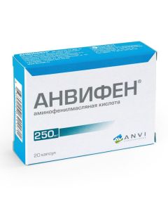 Amynofenylmaslyanaya acid - Anvifen capsules 250 mg, 20 pcs. texas Pharmacy Online - texas.buy-pharm.com