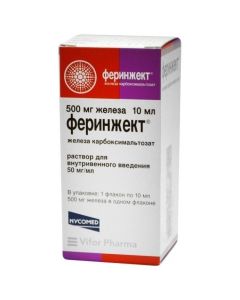 iron karboksymaltozat - Ferinject vials 50 mg / ml, 10 ml, 1 pc. texas Pharmacy Online - texas.buy-pharm.com