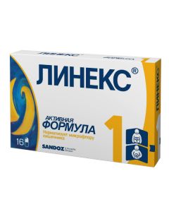 Lactobacilli atsydofyllus, bifidobacteria ynfantys, enterococci - Linex capsules, 16 pcs. texas Pharmacy Online - texas.buy-pharm.com