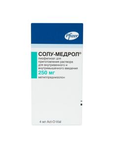 Methylprednisolone - Solu-Medrol lyophilisate d / pr.r-ra for iv. and w / mouse. enter 250 mg vials + solution 4 ml 1 pc. texas Pharmacy Online - texas.buy-pharm.com