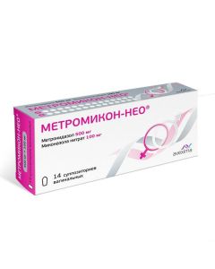 metronidazole, Mykonazol - Metromicon-Neo vaginal suppositories 500 mg + 100 mg 14 pcs. texas Pharmacy Online - texas.buy-pharm.com