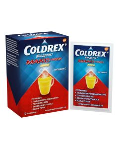Paracetamol, Phenylephrine, Ascorbic Acid - Coldrex MaxGripp with lemon flavor sachets 6 g, 10 pcs. texas Pharmacy Online - texas.buy-pharm.com