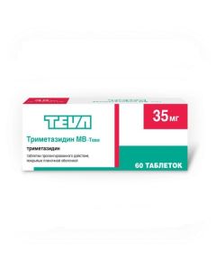 Trimetazidine - Trimetazidine MV-Teva tablets coated.pl.ob. prolong. action 35 mg 60 pcs. pack texas Pharmacy Online - texas.buy-pharm.com
