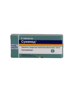 Azithromycin - Sumamed tablets coated.pl.ob. 125 mg 6 pc. texas Pharmacy Online - texas.buy-pharm.com