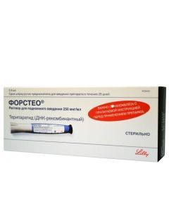 Teriparatide - Forsteo solution for subcutaneous injection 250mkg / ml cartridges in 2.4 ml syringe pens texas Pharmacy Online - texas.buy-pharm.com