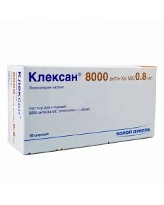enoksaparyn sodium - Clexane syringes 80 mg, 0.8 ml, 10 pcs. texas Pharmacy Online - texas.buy-pharm.com