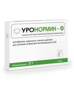 fosfomycin - Uronormin-F powder for preparations. solution for oral administration 2 g sachets 6 g 1 pc. texas Pharmacy Online - texas.buy-pharm.com