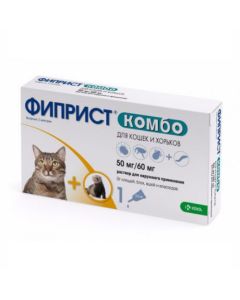Fypronyl - Fiprist Combo drops at the withers for cats and rodents 0.5 ml pipette 1 pc. (BET) texas Pharmacy Online - texas.buy-pharm.com