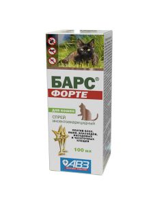 Fypronyl - Bars Forte spray insecticide and acaricidal for cats 100 ml texas Pharmacy Online - texas.buy-pharm.com