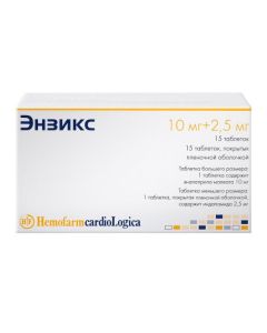 indapamide, enalapril - Enzix tablets set 2.5 mg + 10 mg 30 pcs. texas Pharmacy Online - texas.buy-pharm.com
