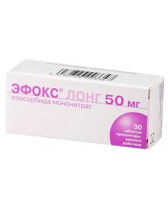 isosortexase mononitrate - Efoks long tablets retard 50 mg, 30 pcs. texas Pharmacy Online - texas.buy-pharm.com