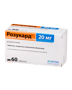 rosuvastatin - Rosucard tablets are covered.pl.ob. 20 mg, 60 pcs. texas Pharmacy Online - texas.buy-pharm.com