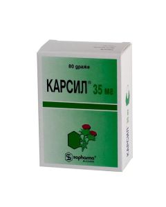 milk thistle pyatnystoy fruit ekstrakt - Carsil dragee 35 mg, 80 pcs. texas Pharmacy Online - texas.buy-pharm.com